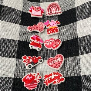 Valentine's Day Themed Croc Charms Love Hearts Rainbow Jibbitz Holiday